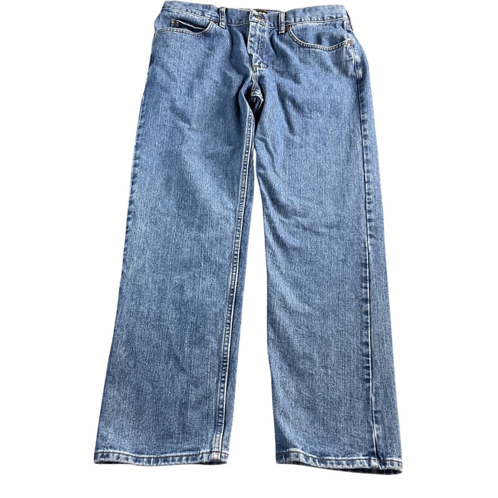 Lee Regular Fit Jeans Men's 38x32 Blue Denim Classic Straight Leg Pants
